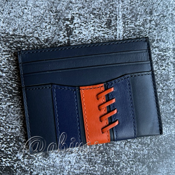 NWT Coach Leather Baseball Stitch Card Case - Picture 1 of 4